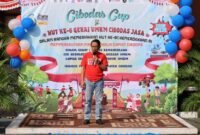 Camat Cibodas saat memberikan sambutan di HUT Ke-6 UMKM Cibodas Jasa.