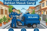 Pemkot Tangerang hadirkan inovasi bernama Bolang (Bentor Sedot Tinja Layanan Masuk Gang). (Foto: Istimewa)