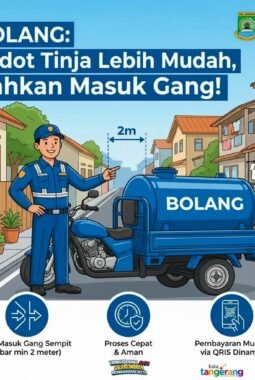 Pemkot Tangerang Luncurkan “Bolang”, Solusi Sedot Tinja untuk Gang Sempit