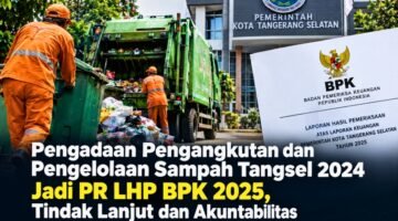 Pengadaan Pengangkutan dan Pengelolaan Sampah Tangsel 2024 Masih Jadi PR LHP BPK 2025, Tindak Lanjut dan Akuntabilitas Pemkot Dipertanyakan