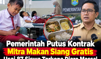 Pemerintah Putus Kontrak Mitra Makan Siang Gratis Usai 87 Siswa Terkena Diare Massal