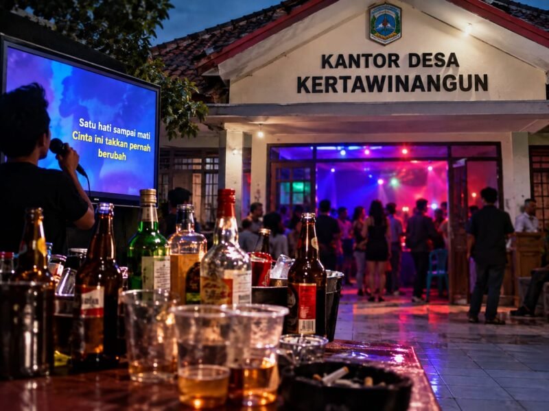 Dugaan Penyalahgunaan Gedung Desa Kertawinangun Untuk Ajang Karaoke dan Pesta Miras (Foto: Ilustrasi)