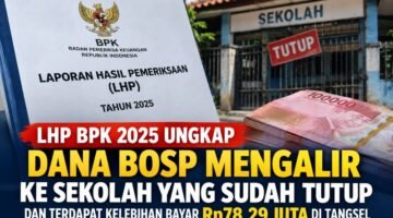LHP BPK 2025 Ungkap Dana BOSP Mengalir Ke Sekolah yang Sudah Tutup dan Terdapat Kelebihan Bayar Rp78,29 Juta di Tangsel