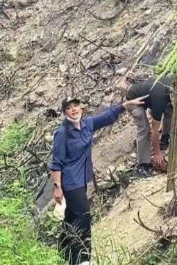 Bupati Dharmasraya dan Kapolres Temukan Tanaman Sawit di Kawasan Hutan Bekas Karhutla