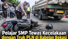 Pelajar SMP Tewas Kecelakaan dengan Truk PLN di Babelan Bekasi. (Foto:Ilustrasi)